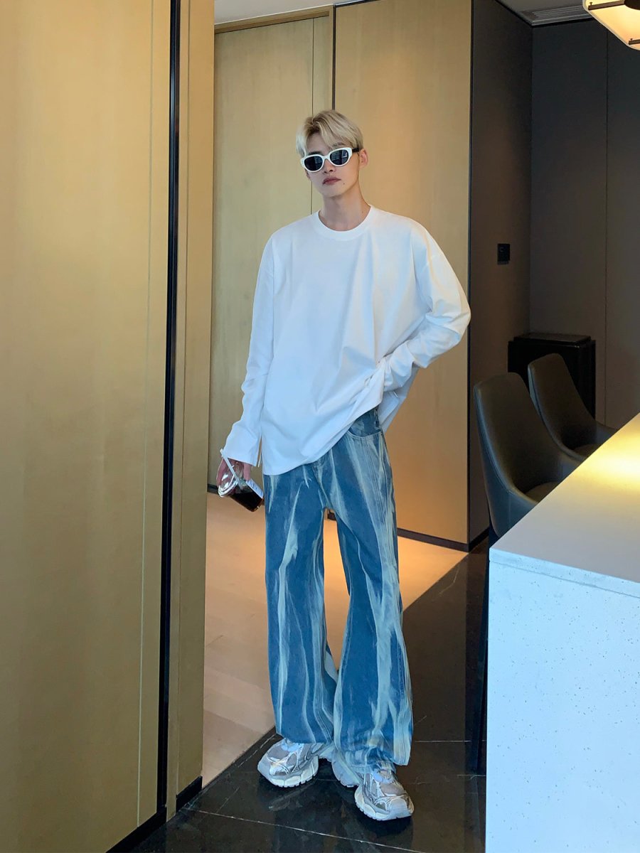 韓国ファッション SELCA-Design Wide Jeans-mselca2023aw274-02