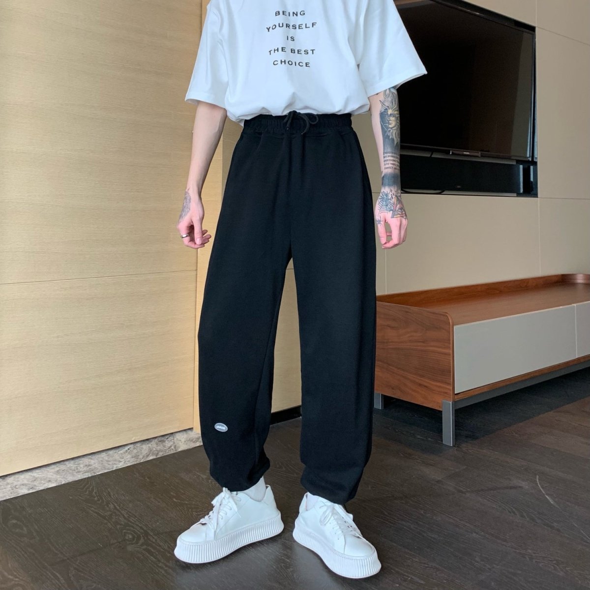 韓国ファッション SELCA-West rubber sweat pants-mselca2023aw994-012