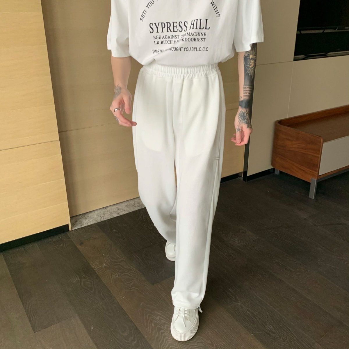 韓国ファッション SELCA-West rubber sweat pants-mselca2023aw994-06