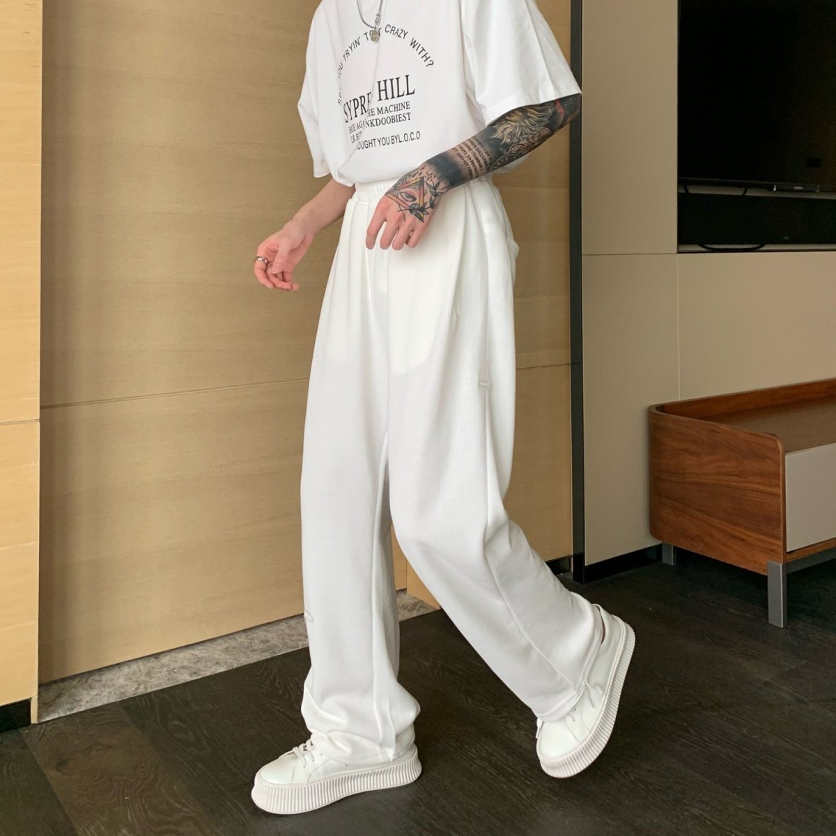 韓国ファッション SELCA-West rubber sweat pants-mselca2023aw994-07