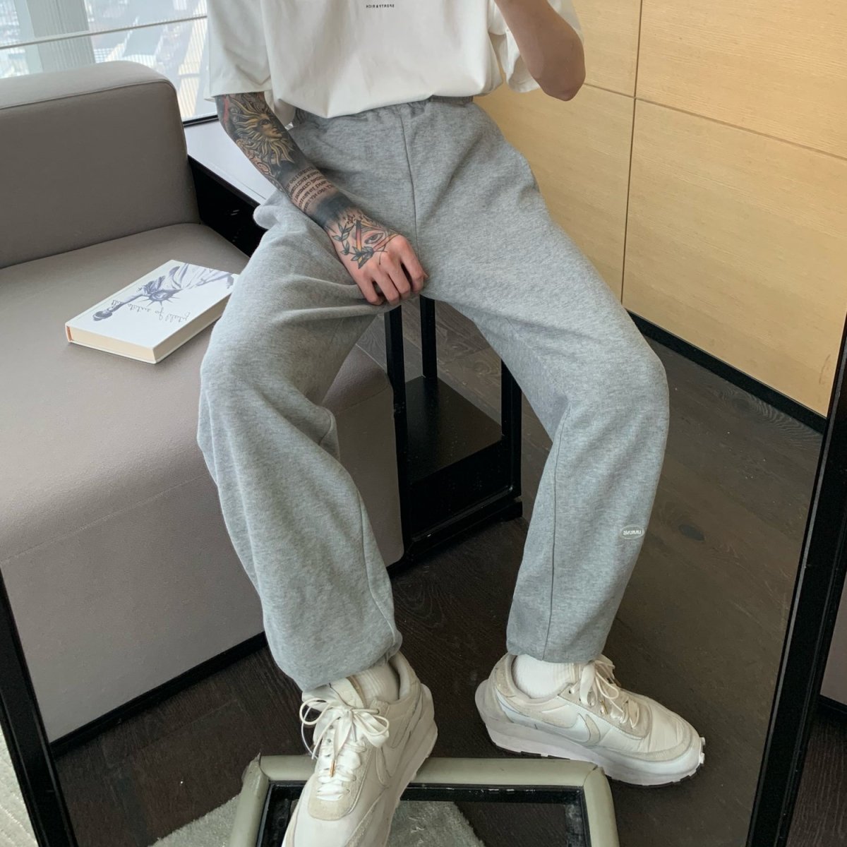 韓国ファッション SELCA-West rubber sweat pants-mselca2023aw994-010