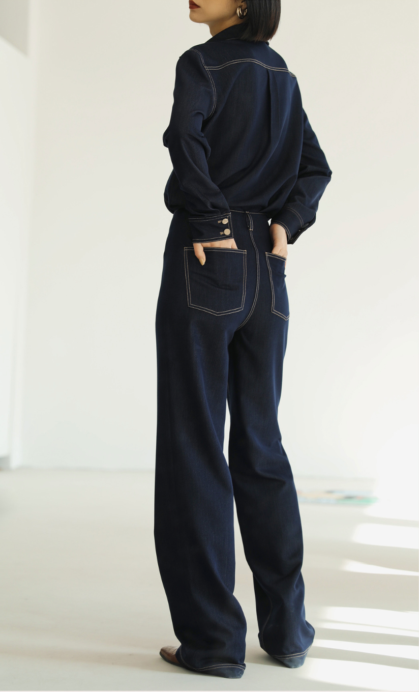 韓国ファッション SELCA-ステッチデニムセットアップ(トップス)-2024ss-005-09