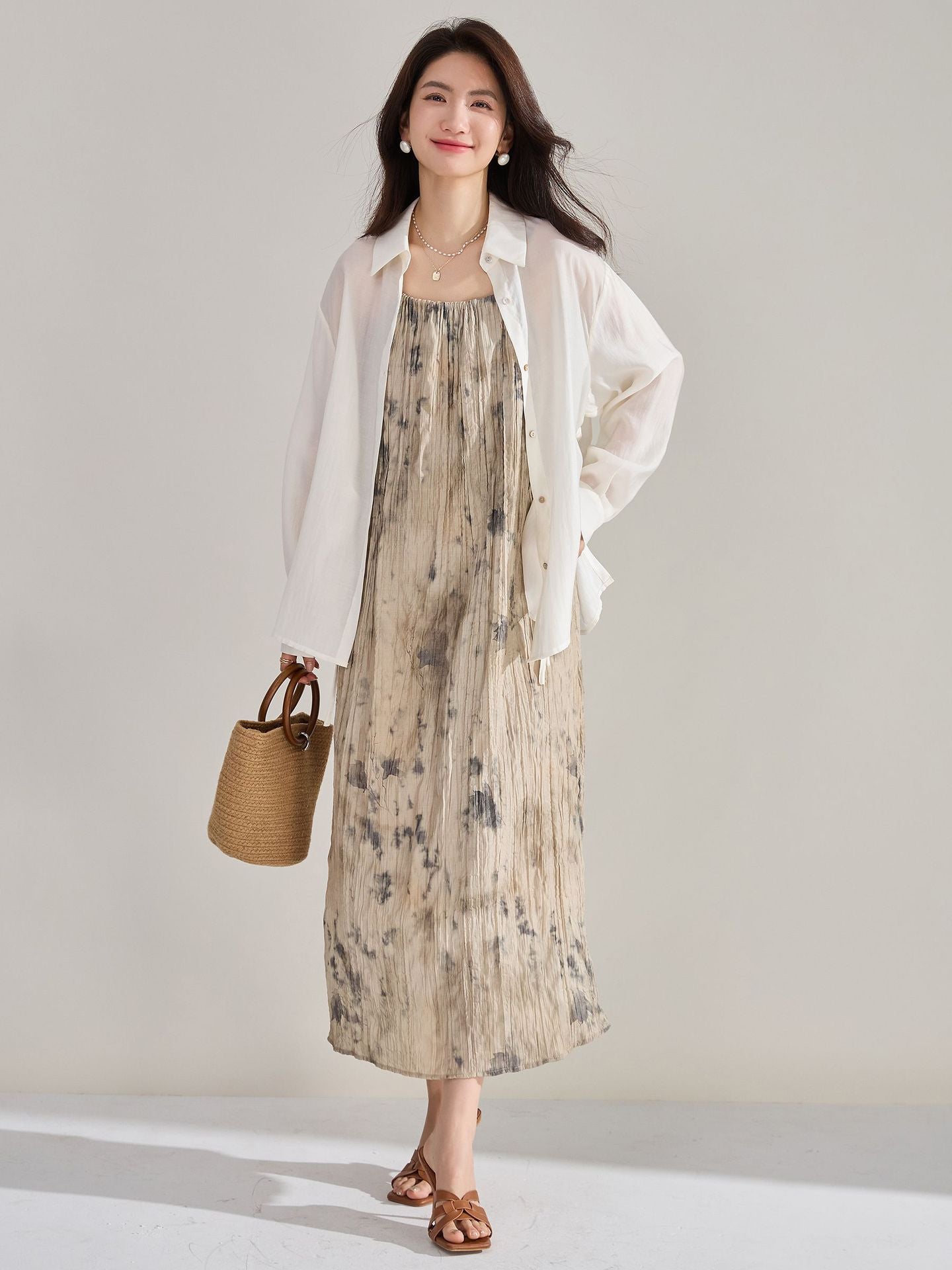 韓国ファッション SELCA-プリーツキャミドレス-2024ss-147-02