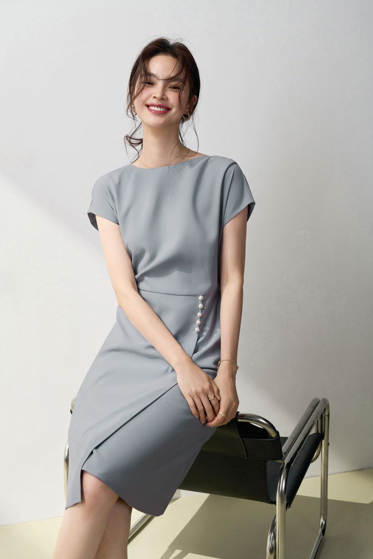 韓国ファッション SELCA-ライトブルーパールワンピース-2024ss-149-06