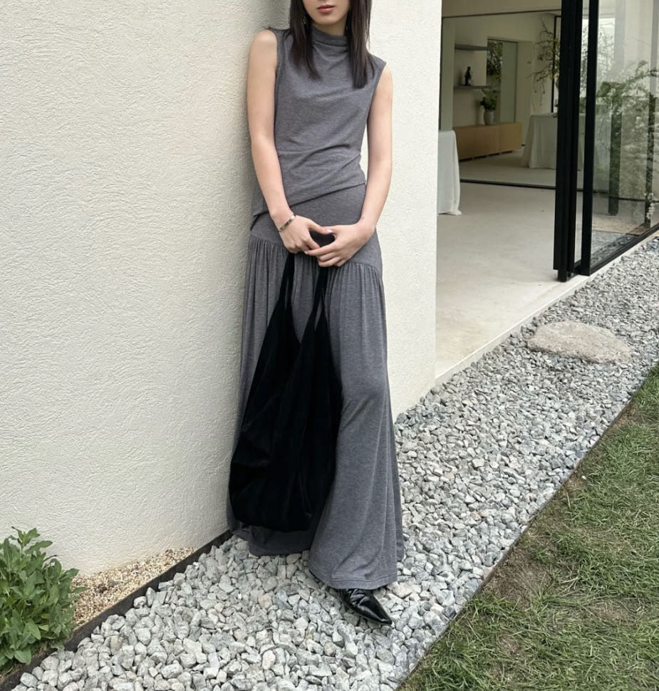 韓国ファッション SELCA-ドレープデザインセットアップ-se2023ss-se10-012
