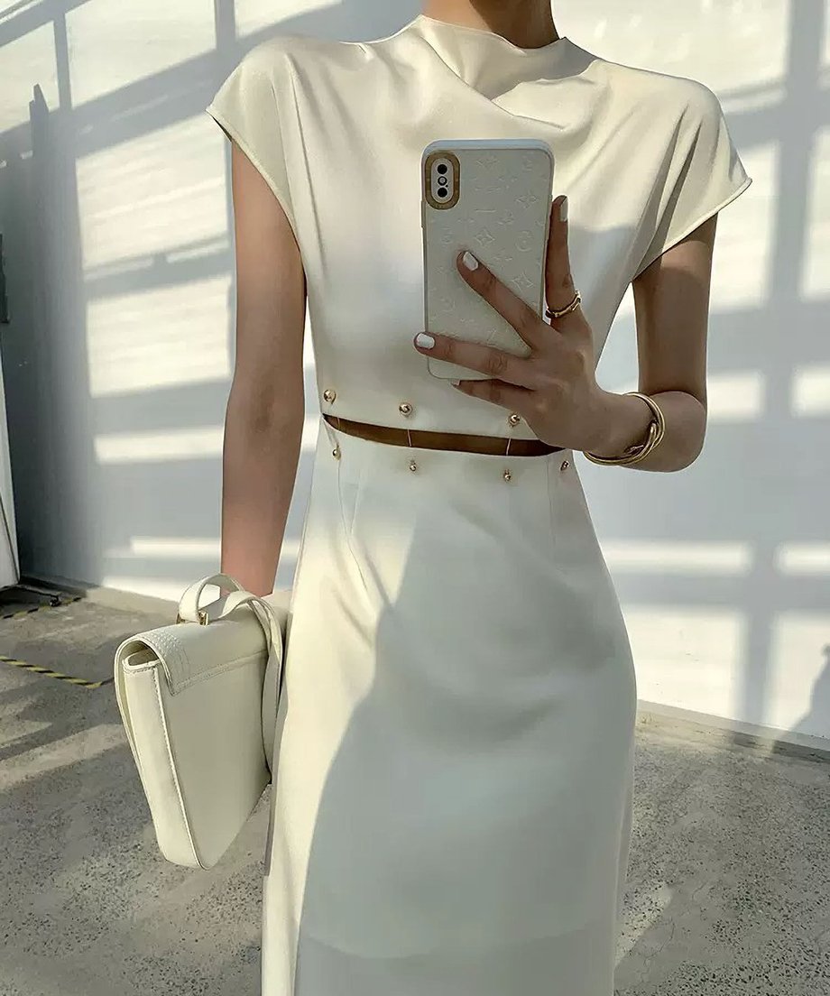 韓国ファッション SELCA-ドレープツーピースドレス-2024ss-0066-08