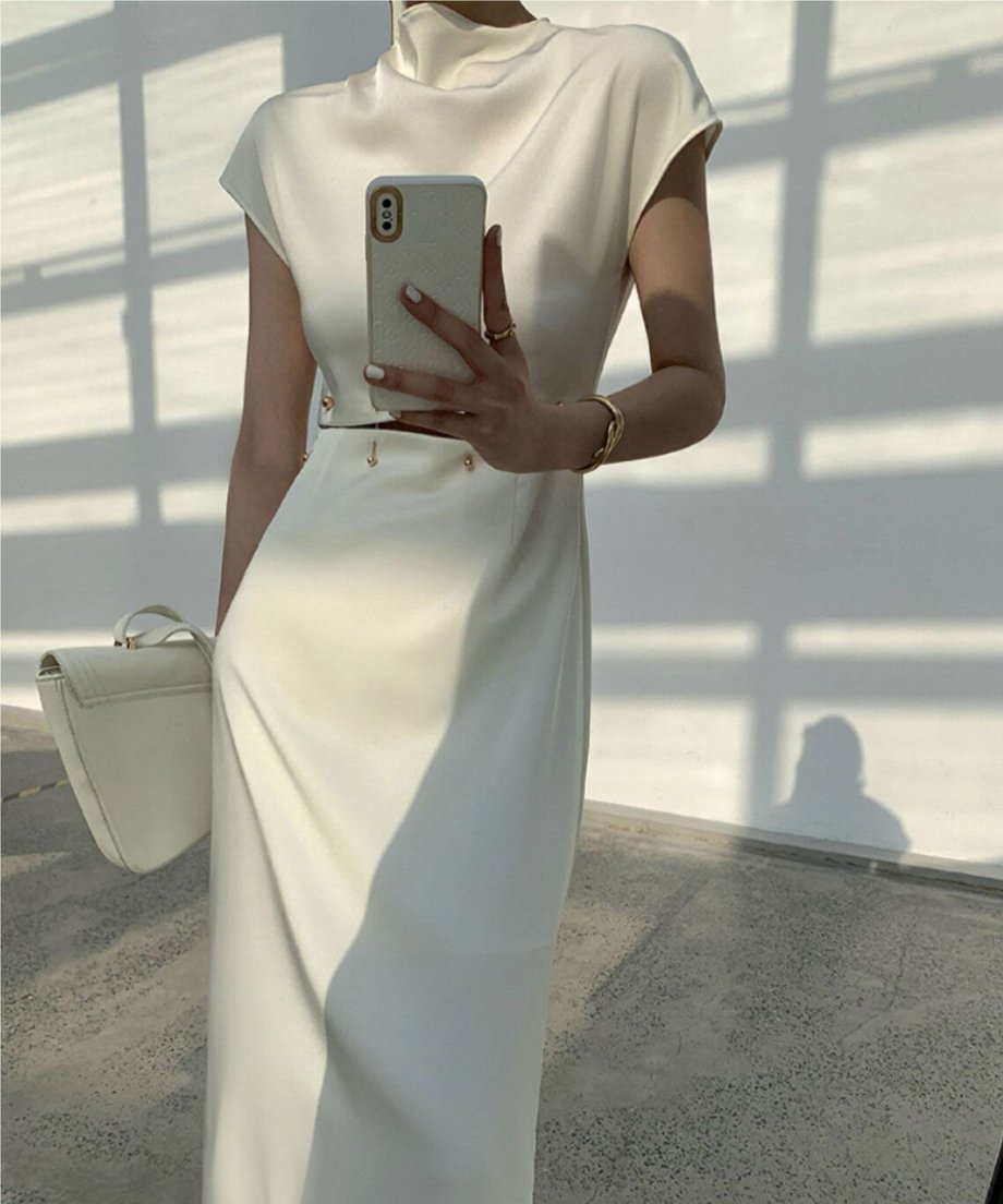韓国ファッション SELCA-ドレープツーピースドレス-2024ss-0066-09