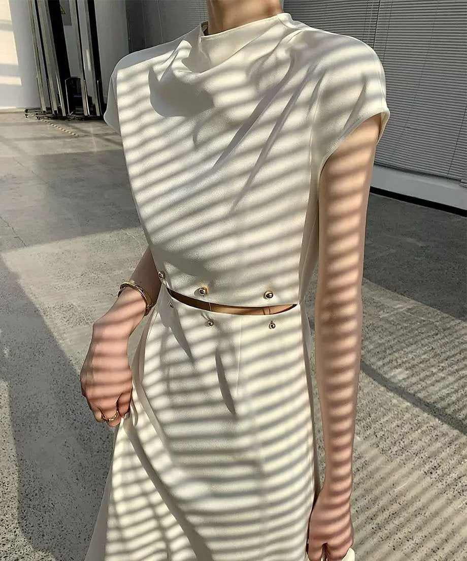 韓国ファッション SELCA-ドレープツーピースドレス-2024ss-0066-010