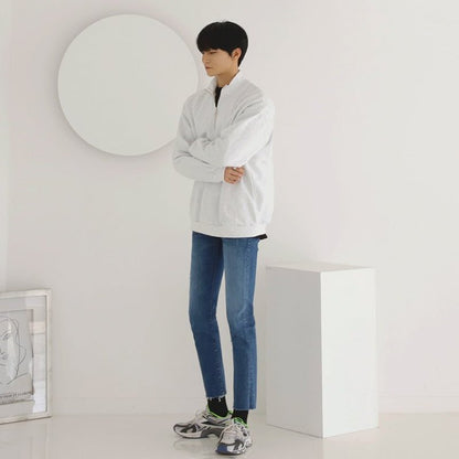 韓国ファッション SELCA-Half zip simple trainer-mselca2023aw370-03