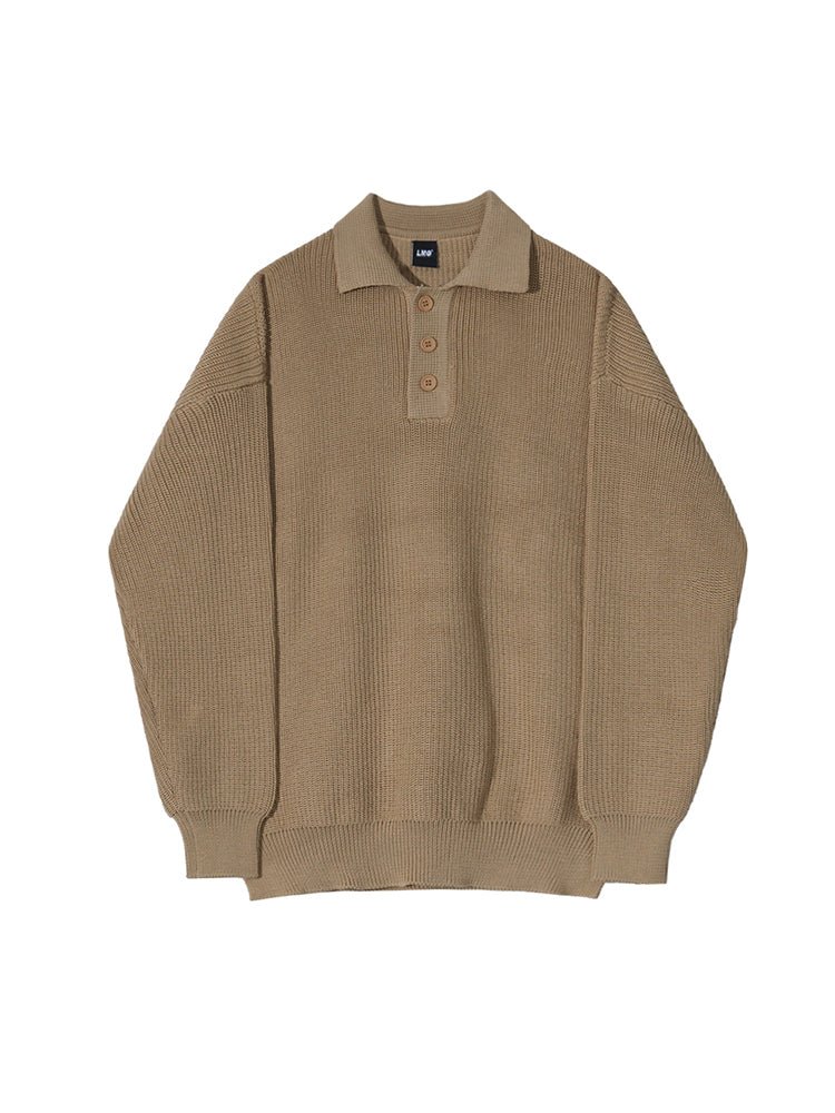 韓国ファッション SELCA-Long sleeve polo knit sweater-mselca2023aw478-05