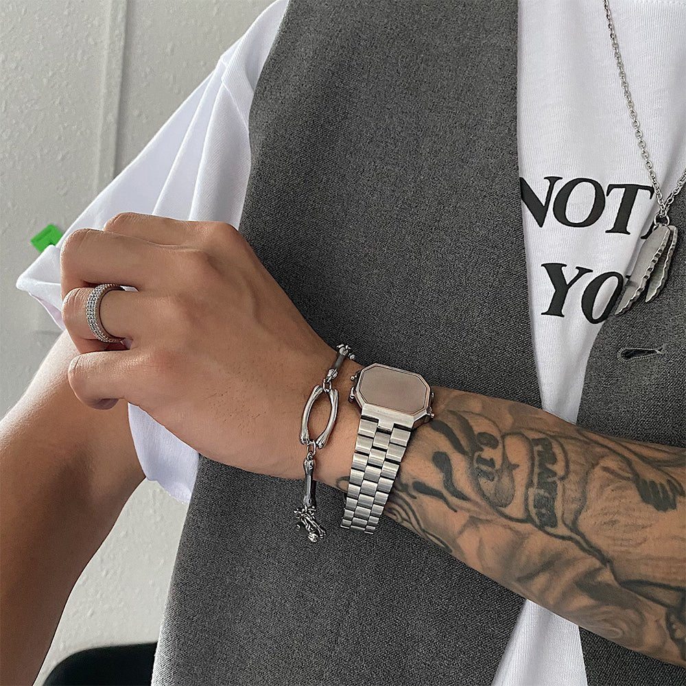 韓国ファッション SELCA-Bone -shaped bracelet-mselca2023aw53-04