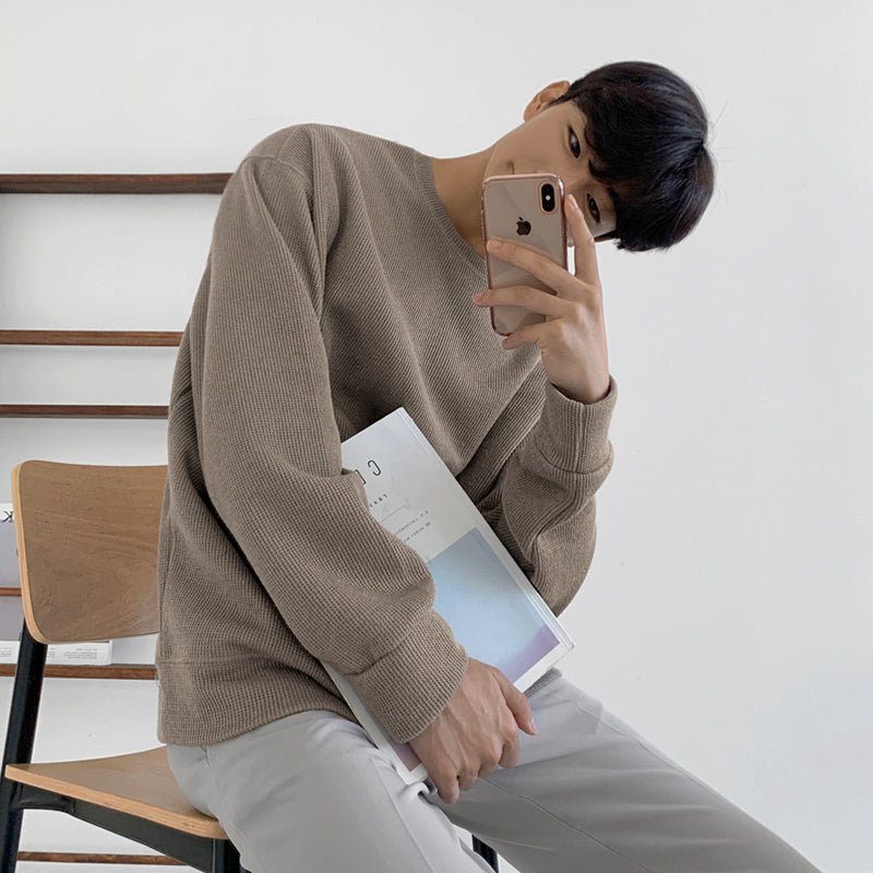韓国ファッション SELCA-Over -size knit sweater-mselca2023aw576-07