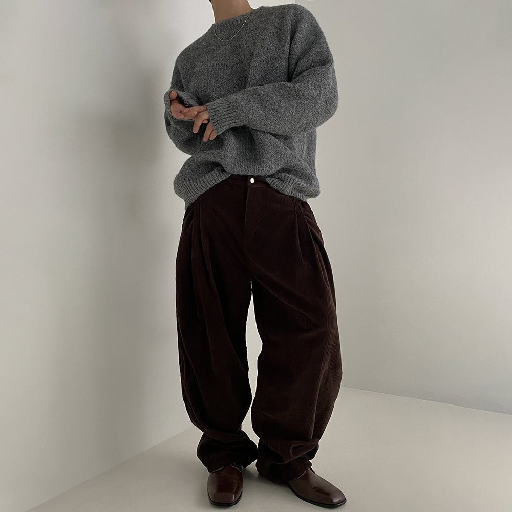 韓国ファッション SELCA-Pullover long sleeve knit sweater-mselca2023aw630-01