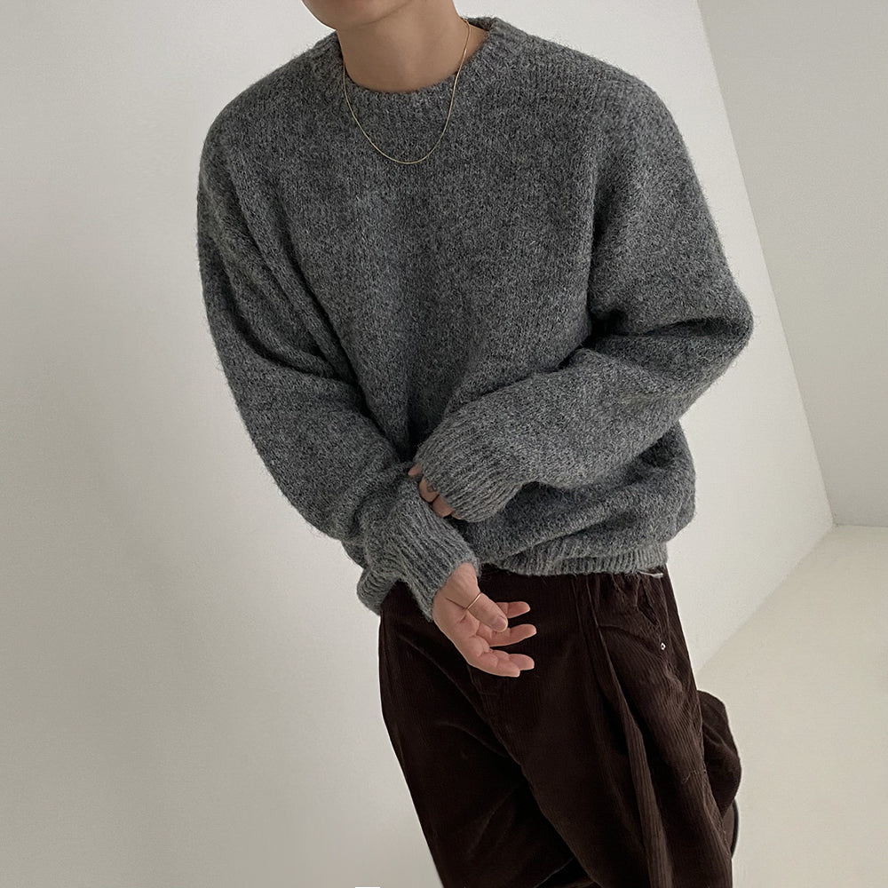 韓国ファッション SELCA-Pullover long sleeve knit sweater-mselca2023aw630-02