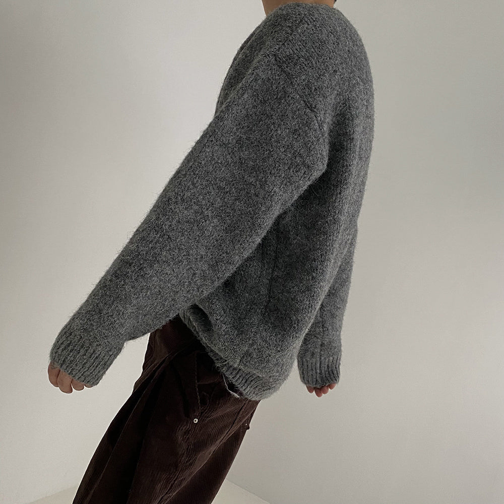 韓国ファッション SELCA-Pullover long sleeve knit sweater-mselca2023aw630-03