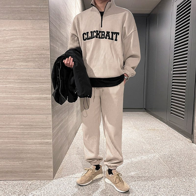 韓国ファッション SELCA-standing collar sweater suit setup-mselca2023aw807-06