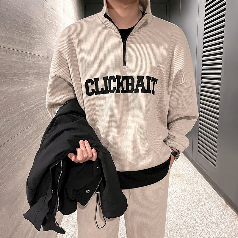 韓国ファッション SELCA-standing collar sweater suit setup-mselca2023aw807-03