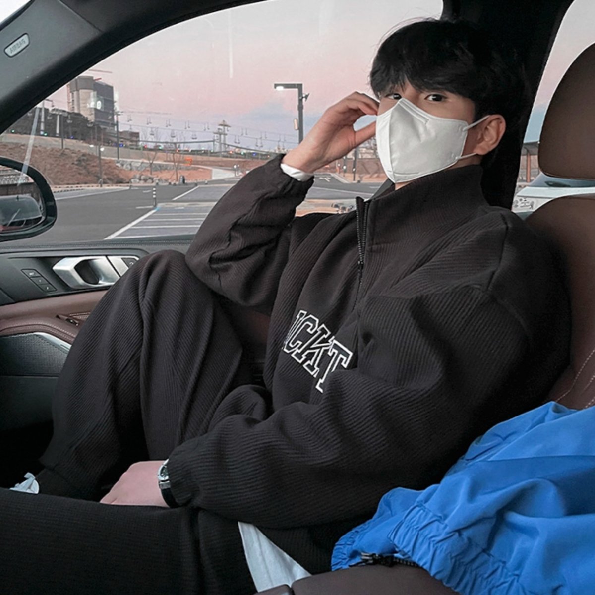 韓国ファッション SELCA-standing collar sweater suit setup-mselca2023aw807-05