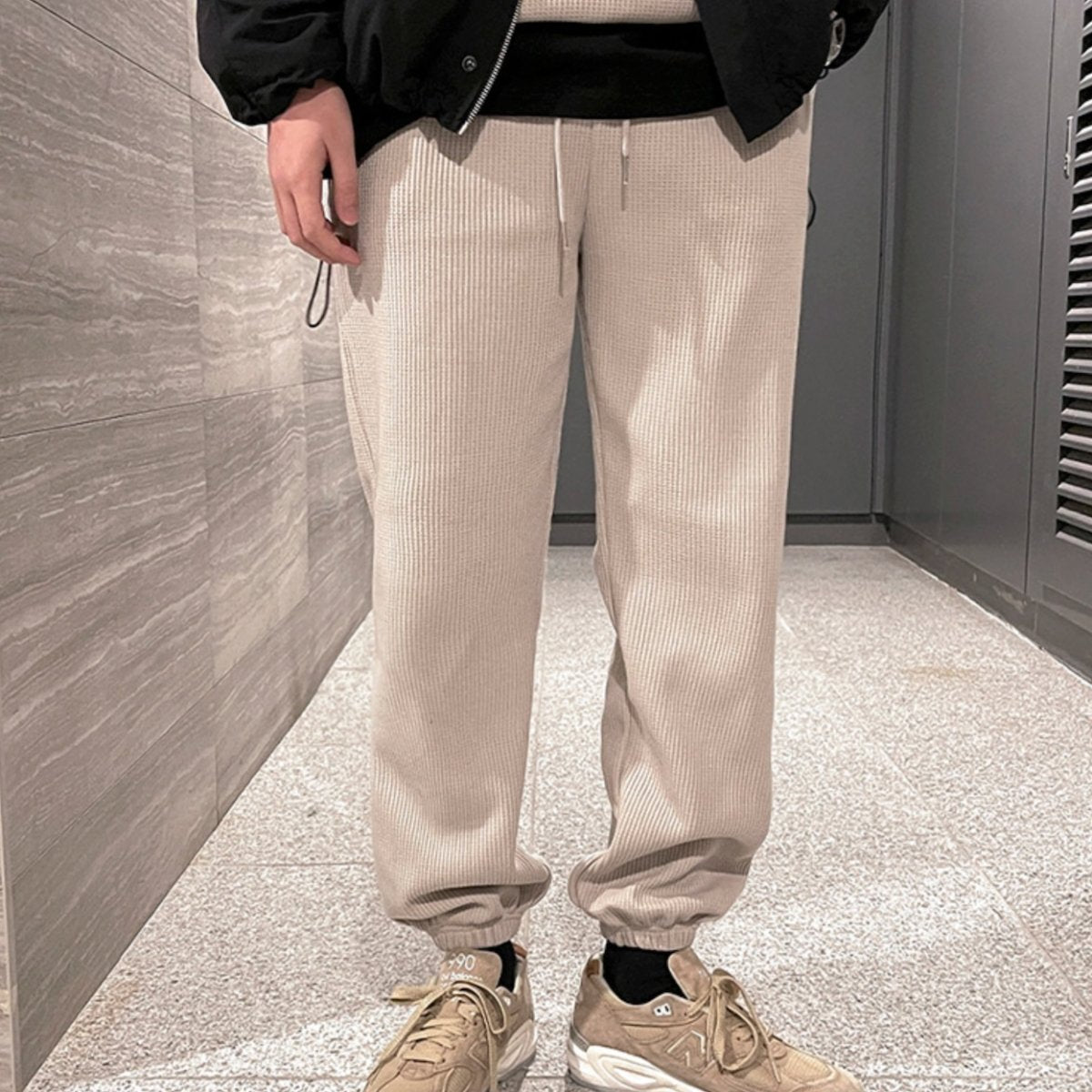 韓国ファッション SELCA-standing collar sweater suit setup-mselca2023aw807-08