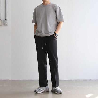 韓国ファッション SELCA-Stretch straight pants-mselca2023aw884-05