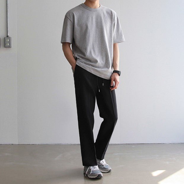 韓国ファッション SELCA-Stretch straight pants-mselca2023aw884-02