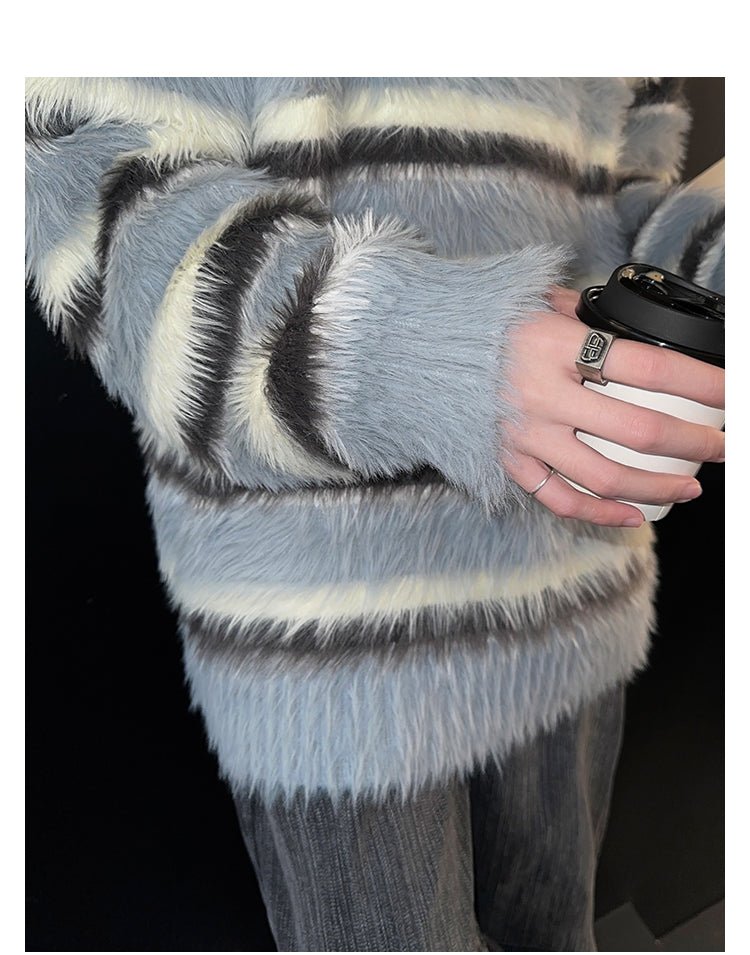 韓国ファッション SELCA-Stripe knit sweater-mselca2023aw889-07