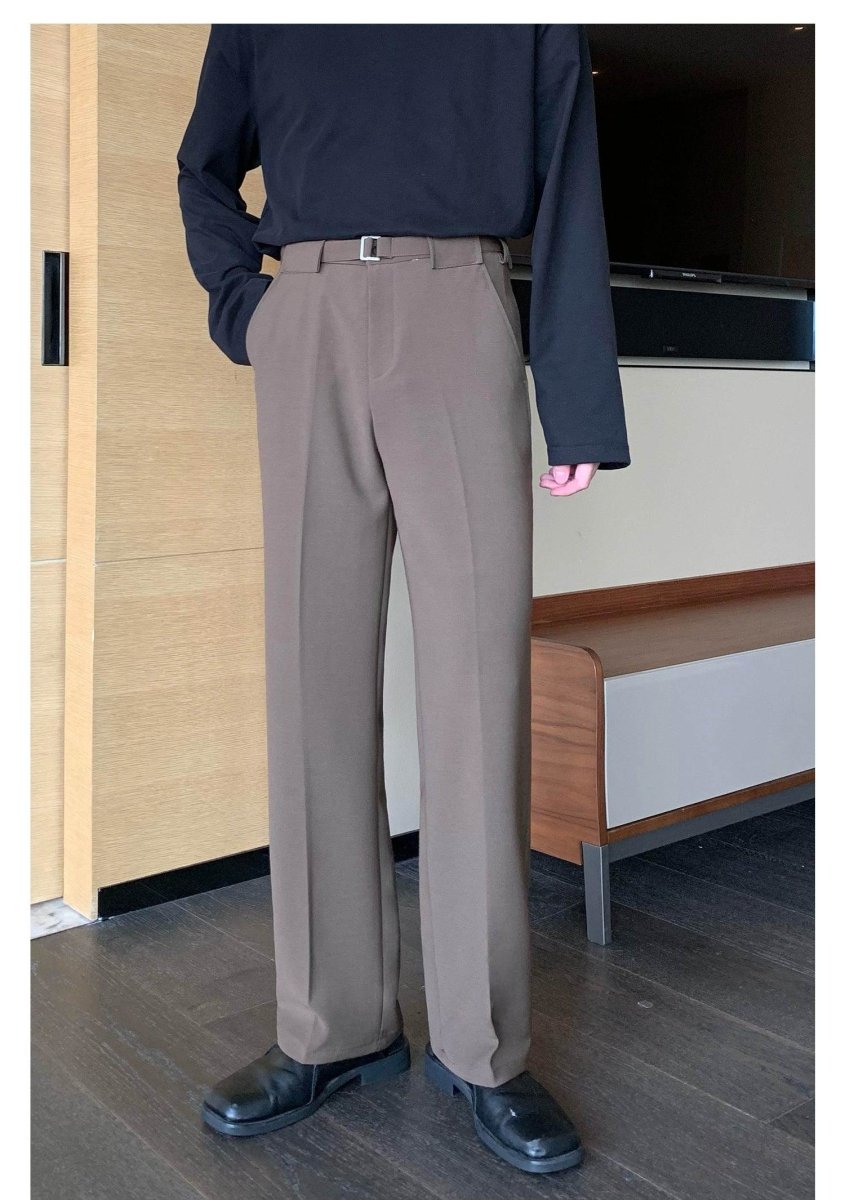 韓国ファッション SELCA-Suit trousers with belt-mselca2023aw900-09