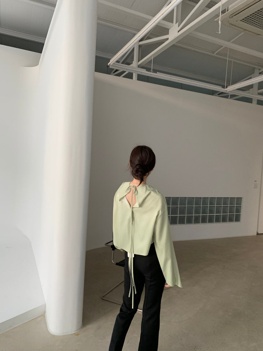 韓国ファッション SELCA-バックリボンシアーブラウス-2023ss-tp01-1-032