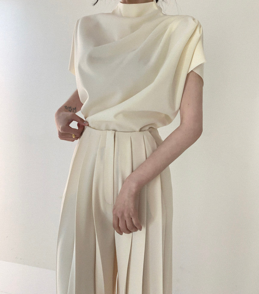 韓国ファッション SELCA-プリーツパンツセットアップ-2023ss-set00-013