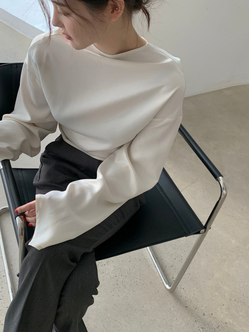 韓国ファッション SELCA-バックリボンシアーブラウス-2023ss-tp01-1-013