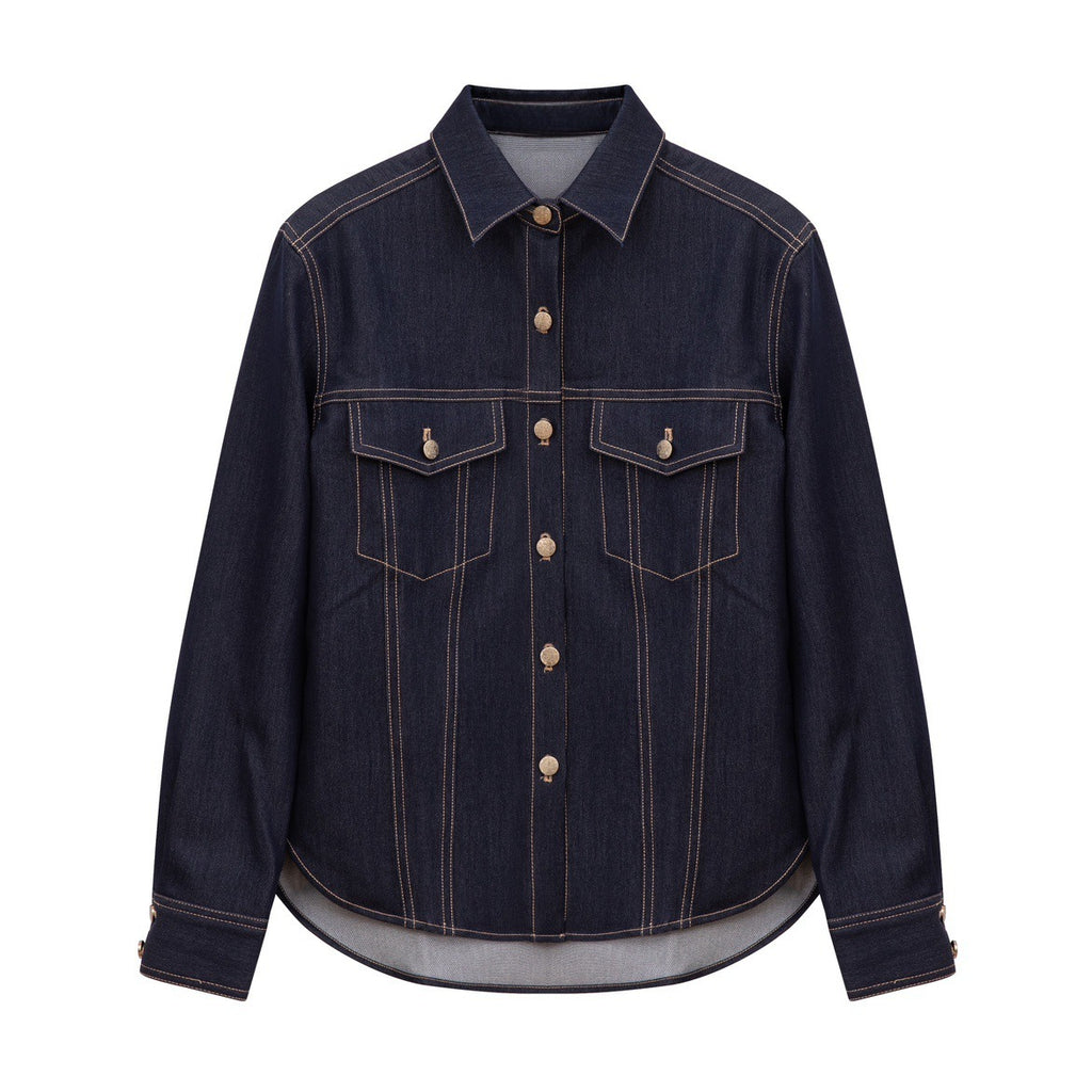 韓国ファッション SELCA-ステッチデニムセットアップ(トップス)-2024ss-005-05