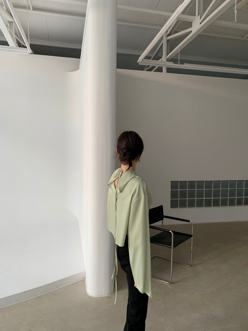 韓国ファッション SELCA-バックリボンシアーブラウス-2023ss-tp01-1-036