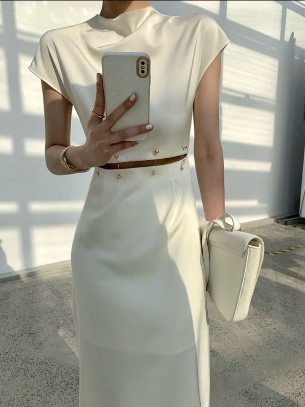 韓国ファッション SELCA-ドレープツーピースドレス-2024ss-0066-02