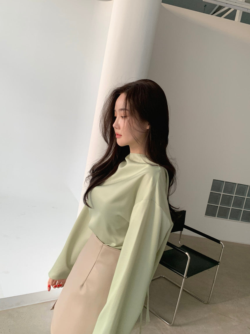 韓国ファッション SELCA-バックリボンシアーブラウス-2023ss-tp01-1-038