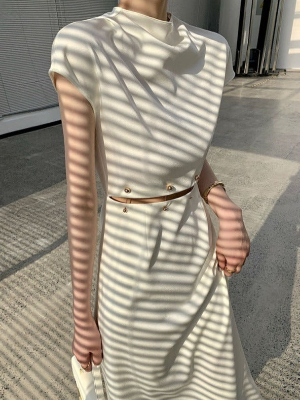 韓国ファッション SELCA-ドレープツーピースドレス-2024ss-0066-03