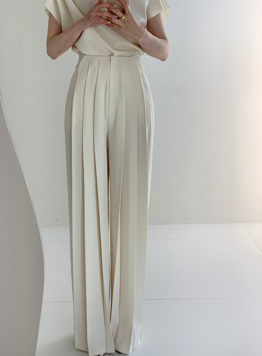 韓国ファッション SELCA-プリーツパンツセットアップ-2023ss-set00-019